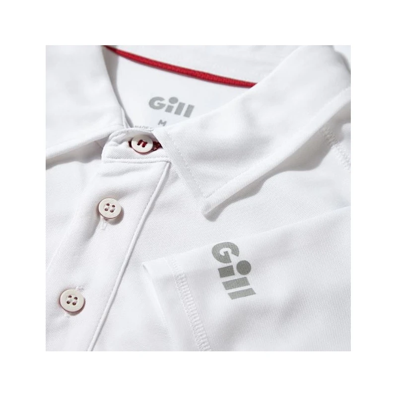 Polo Maniche Corte Protezione UV 50+ Leggera UV008 Bianco - GILL 6 Polo Maniche Corte Protezione UV 50+ Leggera UV008 Bianco - GILL - immagine 4