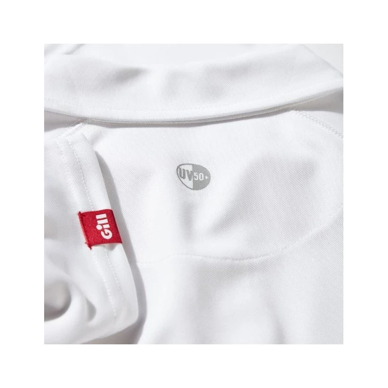 Polo Maniche Corte Protezione UV 50+ Leggera UV008 Bianco - GILL 7 Polo Maniche Corte Protezione UV 50+ Leggera UV008 Bianco - GILL - immagine 5