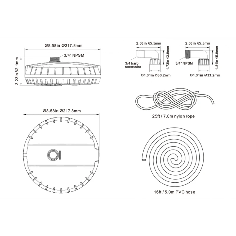 Pompe Pour Bache De Piscine 220V - SEAFLO 4 Pompe Pour Bache De Piscine 220V - SEAFLO - immagine 2