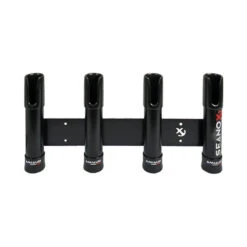 PORTACANNE IN ACCIAIO INOX NERO 4 ASTE - FISSAGGIO A PAVIMENTO E BALCONE