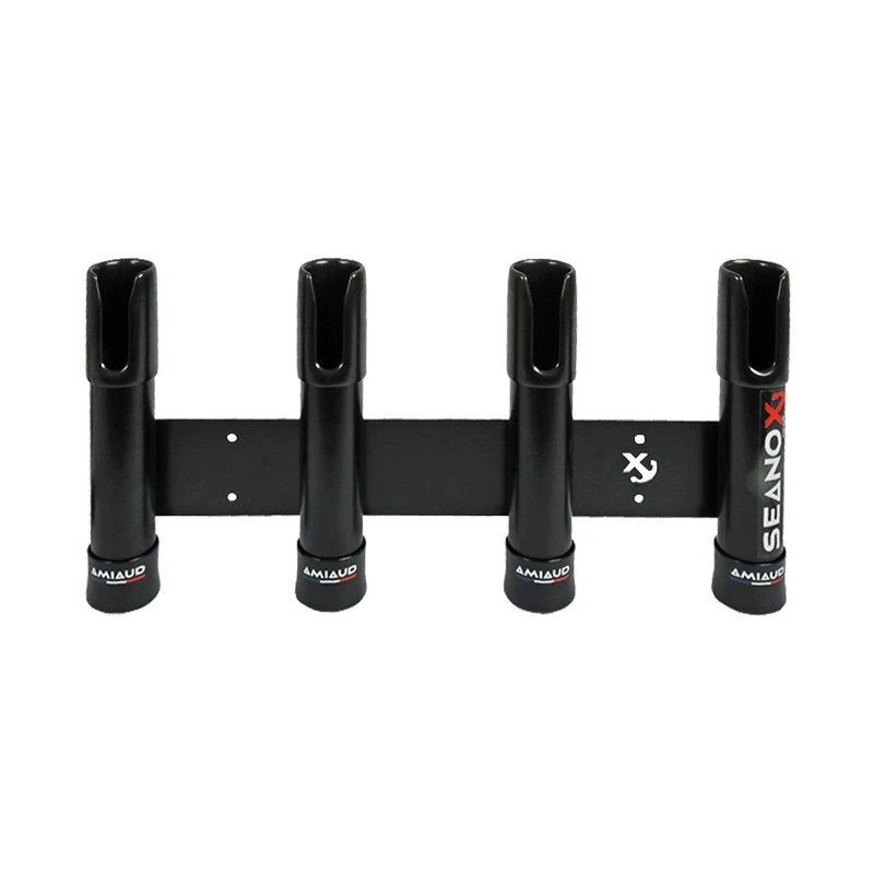 PORTACANNE IN ACCIAIO INOX NERO 4 ASTE - FISSAGGIO A PAVIMENTO E BALCONE 3 PORTACANNE IN ACCIAIO INOX NERO 4 ASTE - FISSAGGIO A PAVIMENTO E BALCONE