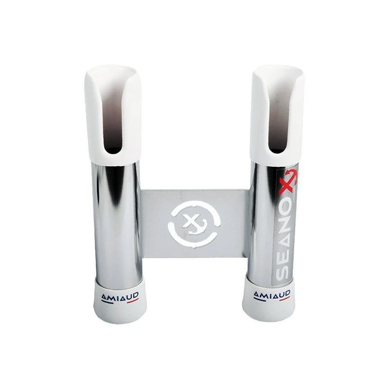 PORTA CANNA DOPPIO IN ACCIAIO INOX - FISSAGGIO A BORDO E BALCONE 3 PORTA CANNA DOPPIO IN ACCIAIO INOX - FISSAGGIO A BORDO E BALCONE