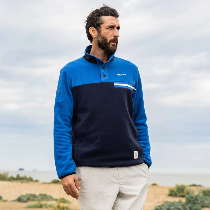 64 Pullover In Pile Verde-navy - Musto 5 64 Pullover In Pile Verde-navy - Musto - immagine 3