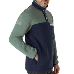 64 Pullover In Pile Verde-navy - Musto 21 64 Pullover In Pile Verde-navy - Musto -ORANGEMARINE pull polar 64 verde navy musto 9