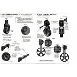 Ruote Alaggio Per Specchio Di Poppa C-Tug Dinghy Wheels - RAILBLAZA -ORANGEMARINE roues tableau arriere c tug dinghy wheels railblaza 3