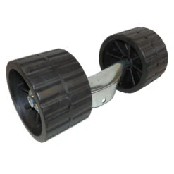 Ruota Laterale Fissa Nera Con Staffa 120x75 Mm