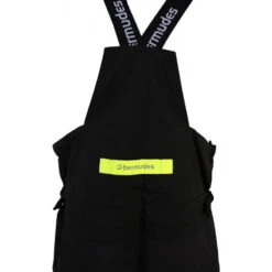 SALOPETTE COSTIERA LIGHT INSHORE NERA - BERMUDES -ORANGEMARINE salopette venturi doublure mesh noir gris fonce bermudes 5