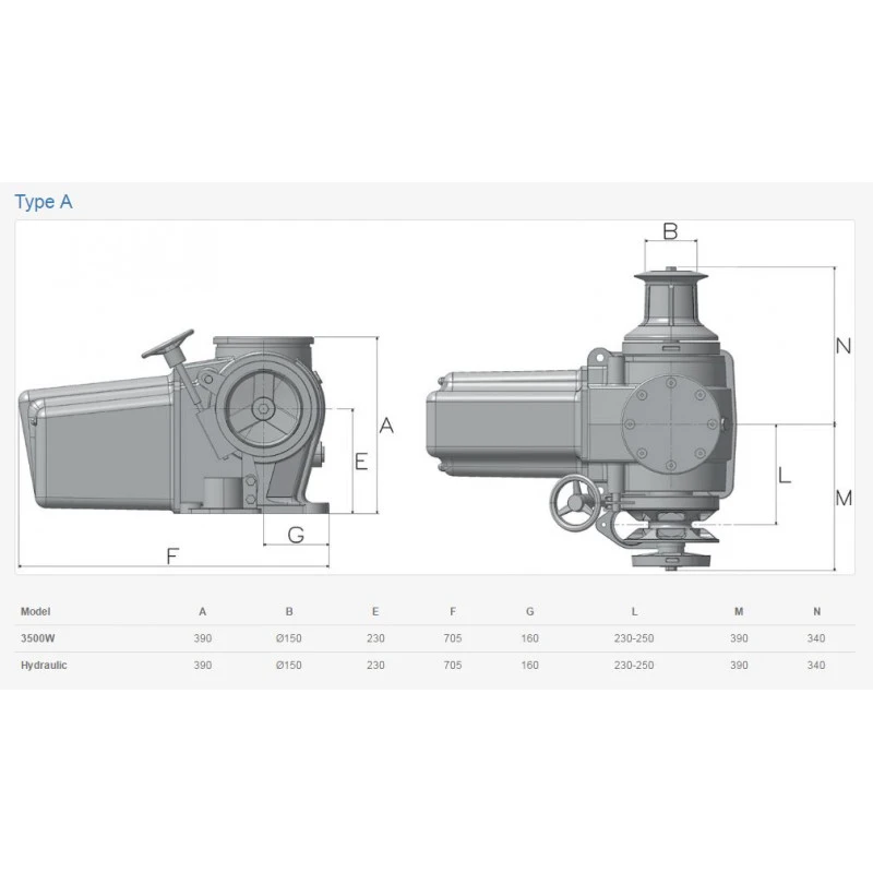 Salpa Ancore ERCOLE 24V 3500W In Alluminio Bianco Con Campana 4 Salpa Ancore ERCOLE 24V 3500W In Alluminio Bianco Con Campana - immagine 2