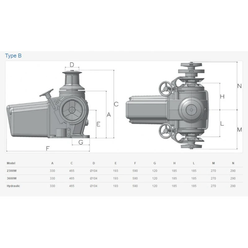 Salpa Ancore SUPER ERCOLE 230-400V 5500W In Alluminio Bianco Con Campana 5 Salpa Ancore SUPER ERCOLE 230-400V 5500W In Alluminio Bianco Con Campana - immagine 3