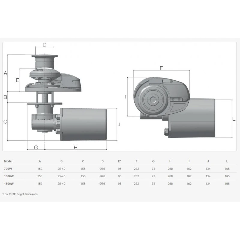 SALPA ANCORE VERTICALE X2 ALLUMINIO B+C 1000W/12V 8-5/16''BBB-5/16''HT 4 SALPA ANCORE VERTICALE X2 ALLUMINIO B+C 1000W/12V 8-5/16''BBB-5/16''HT - immagine 2