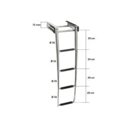 Scaletta Sotto Plancetta 4 Scalini 15 Scaletta Sotto Plancetta 4 Scalini -ORANGEMARINE scaletta sotto plancetta 4 scalini 5