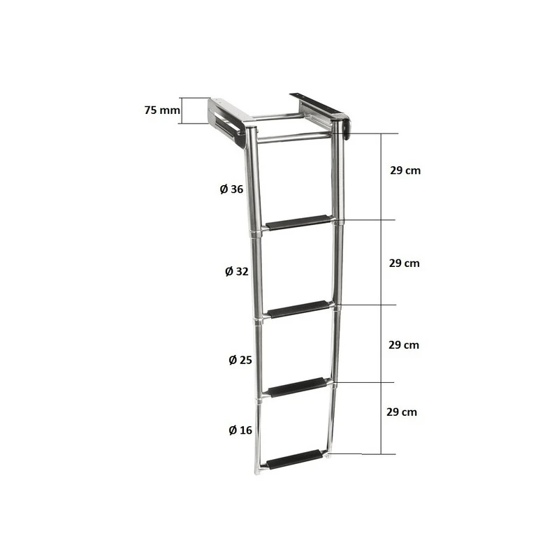 Scaletta Sotto Plancetta 4 Scalini 8 Scaletta Sotto Plancetta 4 Scalini - immagine 6