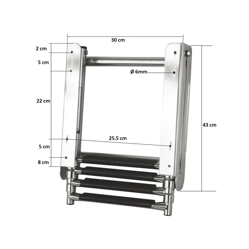 Scaletta Sotto Plancetta 4 Scalini 9 Scaletta Sotto Plancetta 4 Scalini - immagine 7