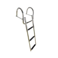 Scaletta Telescopica 3 Scalini In Acciaio Inox Con Maniglie Per Plancette