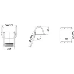 Scaletta Telescopica 3 Scalini In Acciaio Inox Con Maniglie Per Plancette -ORANGEMARINE scaletta telescopica 3 scalini in acciaio inox con maniglie per plancette 3