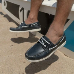 SCARPE DA BARCA DA UOMO - BLU NAVY - KOOJI 26 SCARPE DA BARCA DA UOMO - BLU NAVY - KOOJI -ORANGEMARINE scarpe da barca da uomo kooji navy blu 11