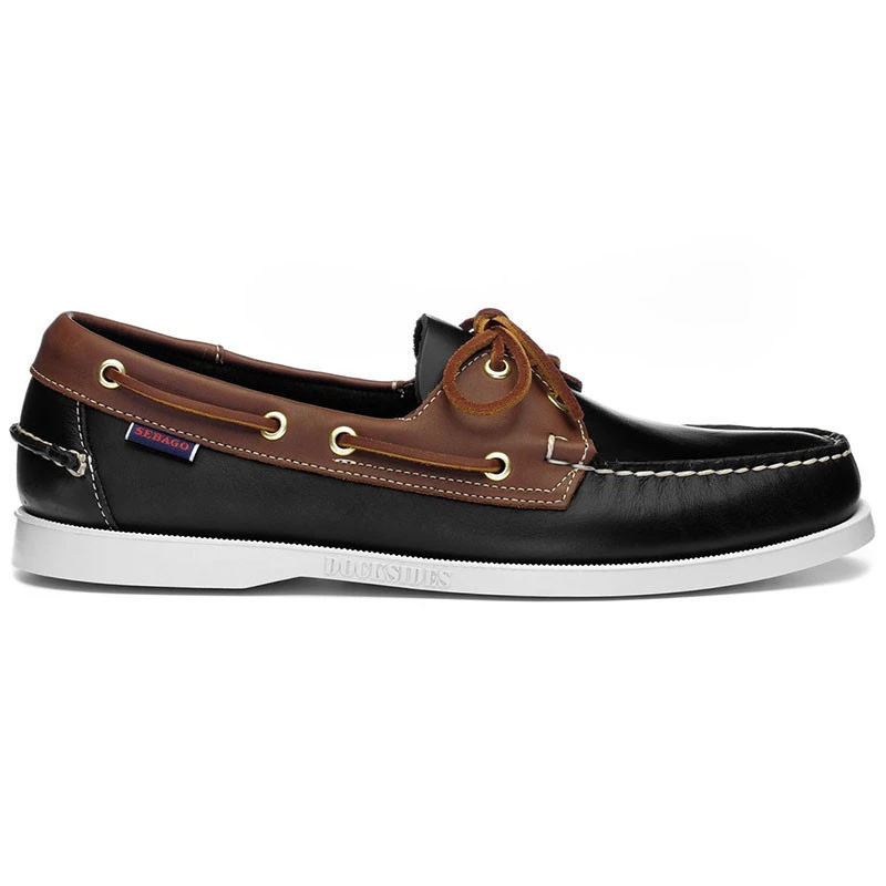 Docksides Portland Lea Waxy Marrone/nero Scarpe Da Barca - Sebago 3 Docksides Portland Lea Waxy Marrone/nero Scarpe Da Barca - Sebago
