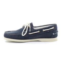 Docksides Portland Lavato Tela Blu Navy Scarpe Da Barca - Sebago -ORANGEMARINE scarpe da barca docksides portland washed canvas marine blue sebago 2