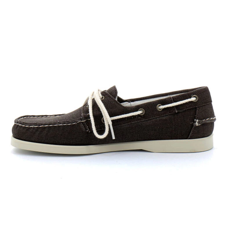 Scarpe Da Barca Docksides Portland In Tela Lavata Marrone Scuro - Sebago 6 Scarpe Da Barca Docksides Portland In Tela Lavata Marrone Scuro - Sebago - immagine 4