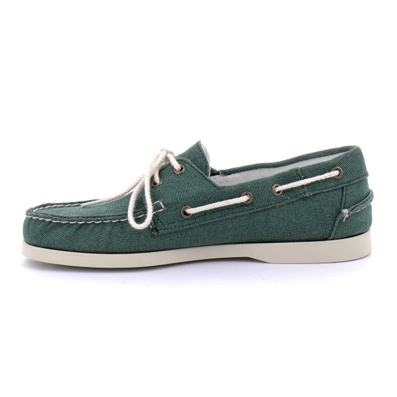 Docksides Portland Lavato Tela Verde Scarpe Da Barca - Sebago 5 Docksides Portland Lavato Tela Verde Scarpe Da Barca - Sebago - immagine 3