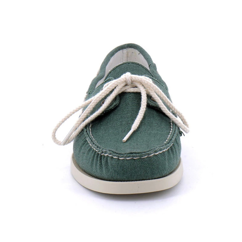 Docksides Portland Lavato Tela Verde Scarpe Da Barca - Sebago 6 Docksides Portland Lavato Tela Verde Scarpe Da Barca - Sebago - immagine 4