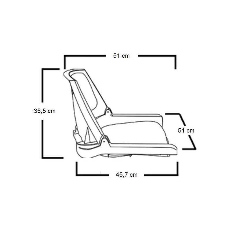 Sedile Per Barca Abbattibile Bianco Senza Cuscino Overdeck 13 Sedile Per Barca Abbattibile Bianco Senza Cuscino Overdeck - immagine 11
