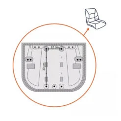 Sedile Per Barca Deluxe Deluxe Overdeck - Bianco / Blu -ORANGEMARINE sedile per barca deluxe deluxe orangemarine bianco blu 7