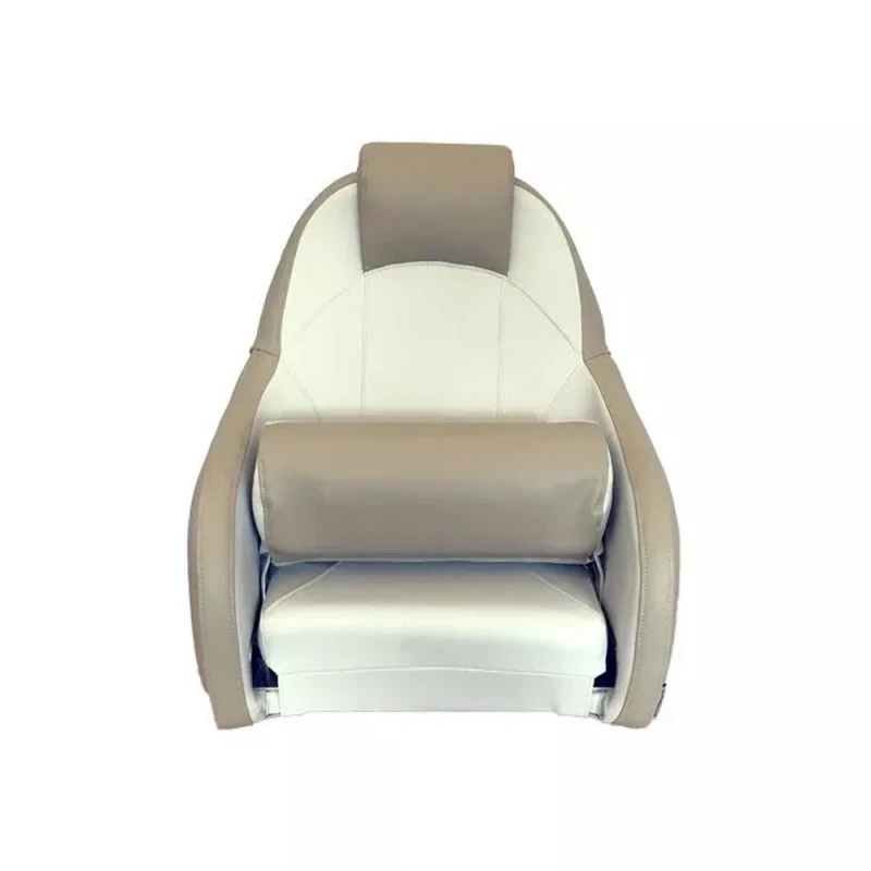 Sedile Per Barca Deluxe Deluxe Overdeck - Bianco / Cammello 3 Sedile Per Barca Deluxe Deluxe Overdeck - Bianco / Cammello