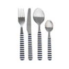 Set Di 24 Posate In Acciaio Inox MOTIVO A RIGHE -ORANGEMARINE set di 24 posate in acciaio inox motivo a righe