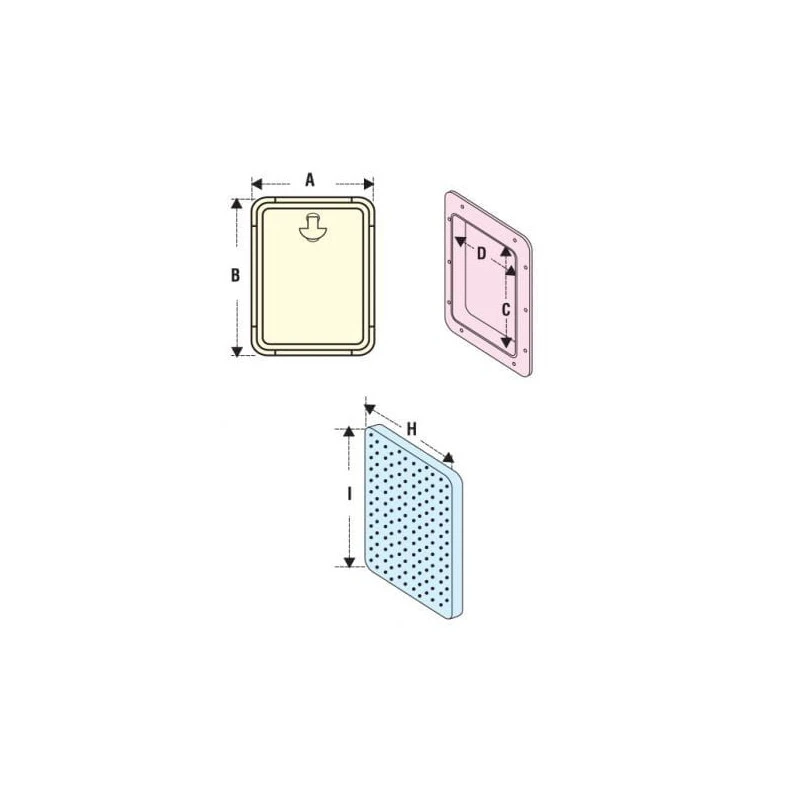 Sportelli Con Coperchio Estraibile CLASSIC306 X 356mm - NUOVA RADE 3 Sportelli Con Coperchio Estraibile CLASSIC306 X 356mm - NUOVA RADE