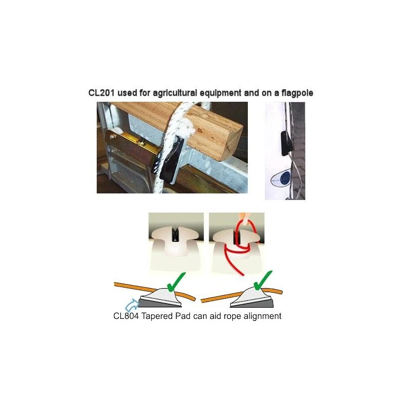 Strozzascotte Clamcleat Nylon Nero Verticale - CL201 5 Strozzascotte Clamcleat Nylon Nero Verticale - CL201 - immagine 3