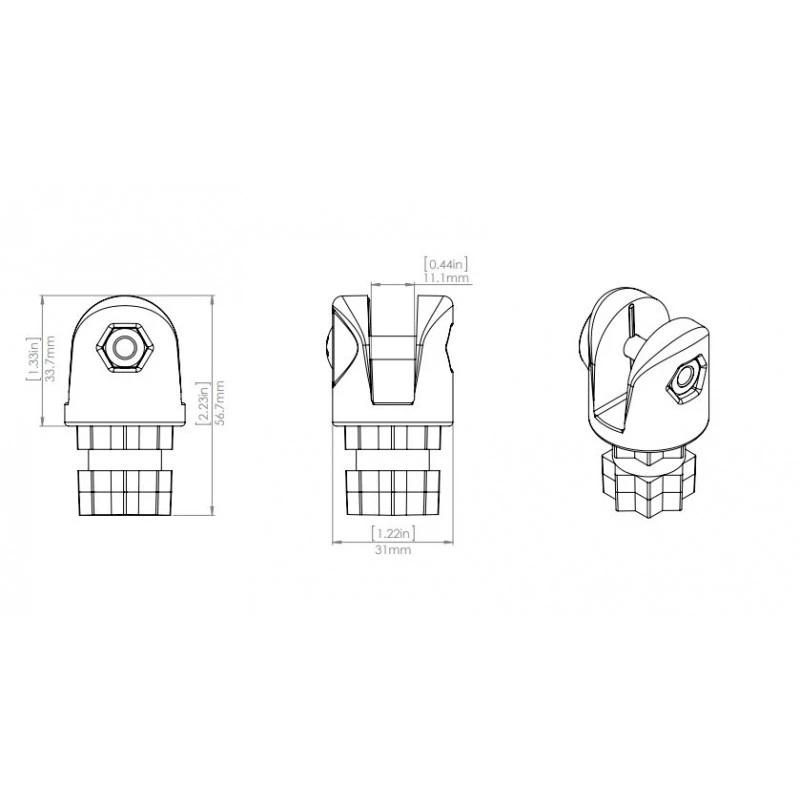 Support De Bimini Clevis - RAILBLAZA 8 Support De Bimini Clevis - RAILBLAZA - immagine 6