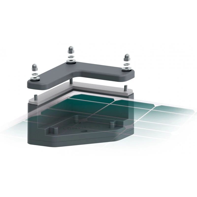 Staffa Per Montaggio Pannelli Solari Per Camper Unifix 1.C40 - UNITECK 3 Staffa Per Montaggio Pannelli Solari Per Camper Unifix 1.C40 - UNITECK
