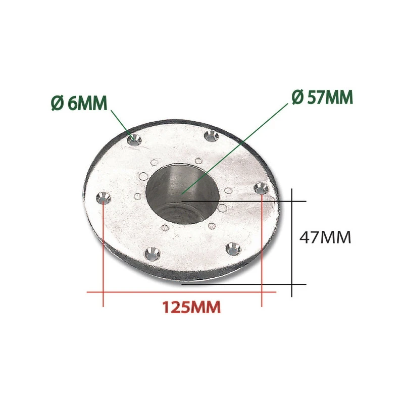 Supporto Da Incasso Per Piede Tavolo Anodizzato 4 Supporto Da Incasso Per Piede Tavolo Anodizzato - immagine 2