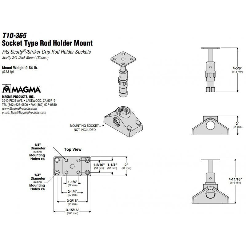 Magma Supporto Per Barbecue Con Attacco Su Porta Canne 4 Magma Supporto Per Barbecue Con Attacco Su Porta Canne - immagine 2
