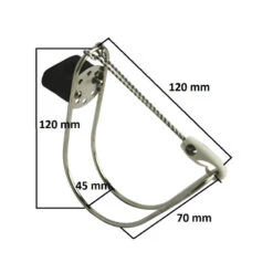 Supporto Per Salvagente A Ferro Di Cavallo Modello Piccolo -ORANGEMARINE supporto per salvagente a ferro di cavallo modello piccolo 4