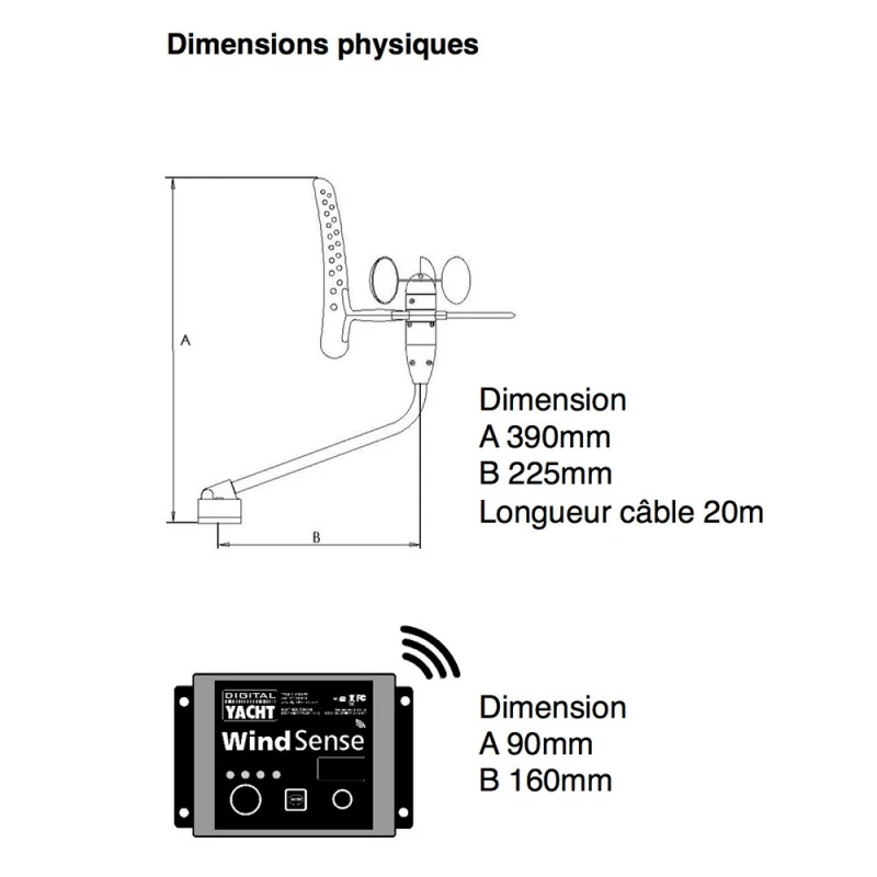 Système WINDSENS Sans Fil Avec Girouette Anémomètre - DIGITAL YACHT 4 Système WINDSENS Sans Fil Avec Girouette Anémomètre - DIGITAL YACHT - immagine 2