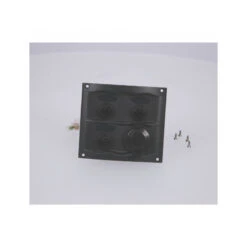 SCHEDA NERA IMPERMEABILE 3 INTERRUTTORI CON PRESA -ORANGEMARINE tableau etanche noir 3 interrupteurs avec prise 1