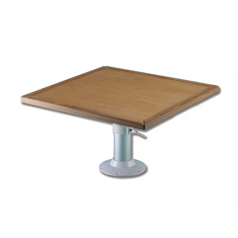 Tavolo In Teak Con Slitta A Movimento Orbitale E Piede Regolabile In 3 Altezze 4 Tavolo In Teak Con Slitta A Movimento Orbitale E Piede Regolabile In 3 Altezze - immagine 2