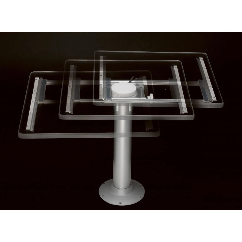 Tavolo In Teak Con Slitta A Movimento Orbitale E Piede Regolabile In 3 Altezze 6 Tavolo In Teak Con Slitta A Movimento Orbitale E Piede Regolabile In 3 Altezze - immagine 4