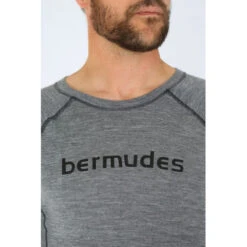 T-shirt Termica In Lana Merinos OLLY - Grigio - BERMUDES 11 T-shirt Termica In Lana Merinos OLLY - Grigio - BERMUDES -ORANGEMARINE tee shirt thermique en laine merinos olly bermudes gris chine 3