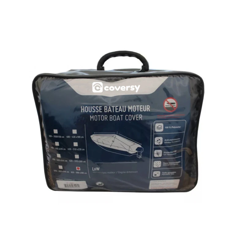 Telo Copri Barca A Motore Grigio - COVERSY 7 Telo Copri Barca A Motore Grigio - COVERSY - immagine 5