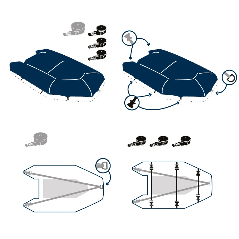 Telo Di Copertura E Protezione Per Tender E Gommonigrigio - COVERSY 8 Telo Di Copertura E Protezione Per Tender E Gommonigrigio - COVERSY - immagine 6