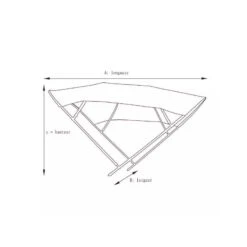 Tendalino In Alluminio 2 Archi Bianco - Larghezza 145/170 Cm - Altezza 110 Cm - ORANGEMARINE -ORANGEMARINE tendalino in alluminio 2 archi bianco larghezza 145170 cm altezza 110 cm orangemarine 3