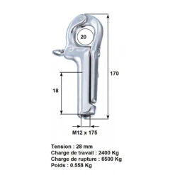 WICHARD Terminale A Gancio A Pellicano