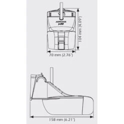 Trasduttore Tripla Funzione Specchio Di Poppa 600W (P66) Raymarine -ORANGEMARINE trasduttore tripla funzione specchio di poppa 600w p66 raymarine 2