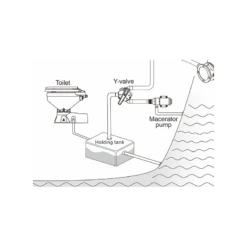 Vanne 3 Voies WC 25-38 Mm - SEAFLO -ORANGEMARINE vanne 3 voies wc 25 38 mm seaflo 1