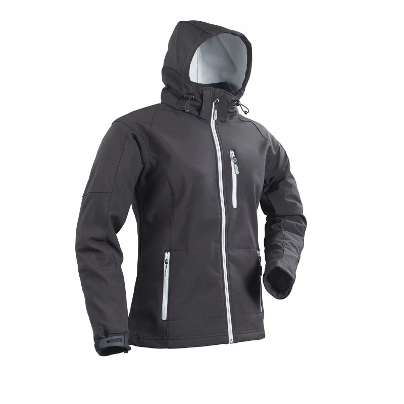 Giacca Softshell Da Donna Con Cappuccio Nera Plastimo 3 Giacca Softshell Da Donna Con Cappuccio Nera Plastimo