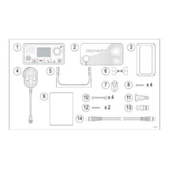 VHF Fisso RAY73 GPS DSC E AIS Integrato - RAYMARINE -ORANGEMARINE vhf fisso ray73 gps dsc e ais integrato raymarine 3